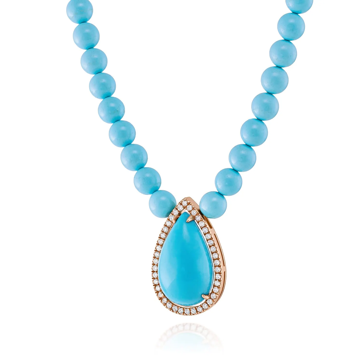 צילום מרשים שמדגיש סטייל שרשרת חרוזים כחולה עם תליון טורקיז יוקרתי פתרון מושלם לצרכי צלם תכשיטים לאתרי מסחר